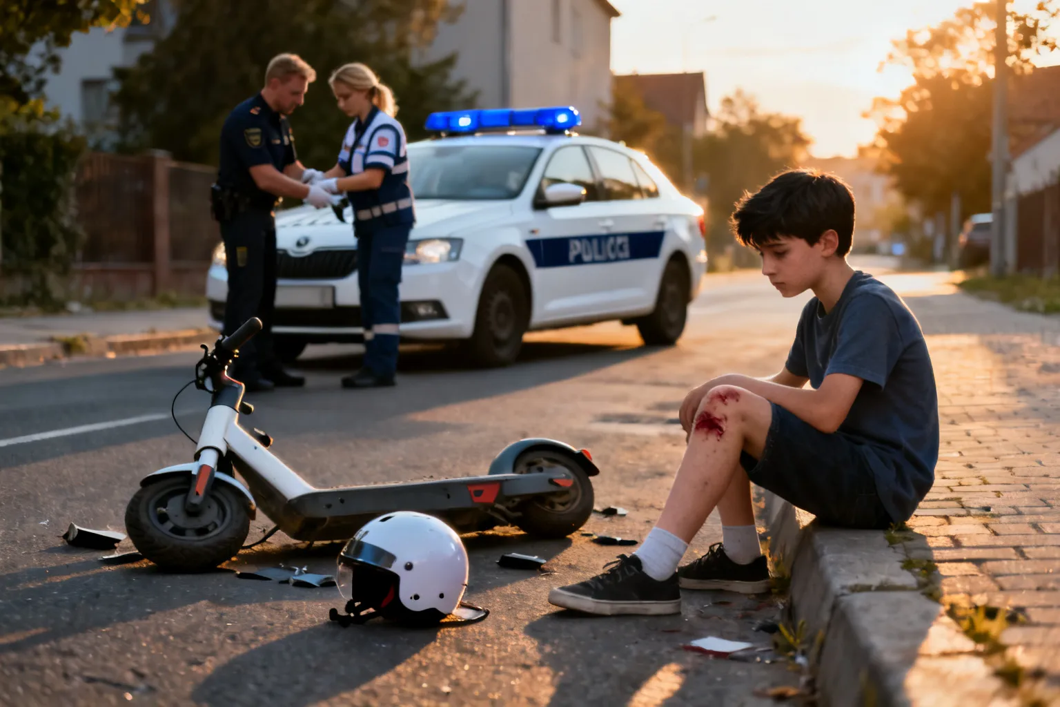 13-latek uciekał elektrycznym motocyklem i przewrócił się w Gdańsku