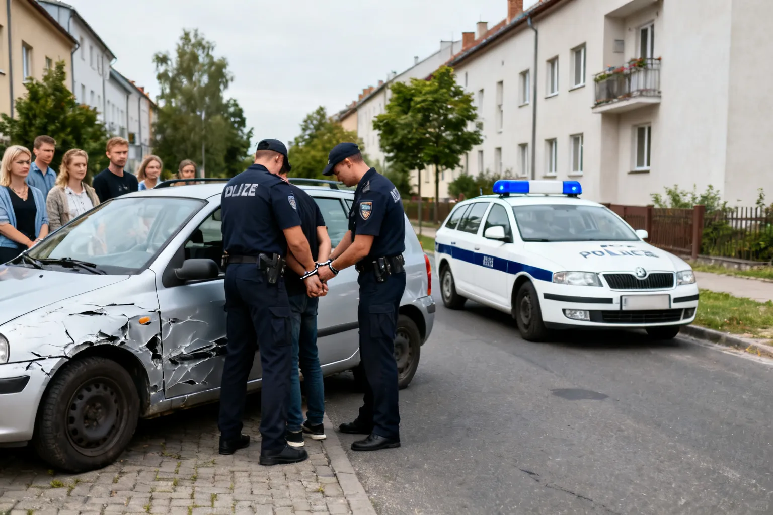 Zatrzymanie podejrzanego o zarysowanie samochodu w Kolbudach