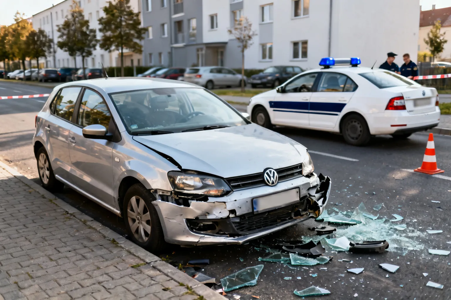 Pijany kierowca Volkswagena zatrzymany po kolizji na ul. Franciszka Hynka