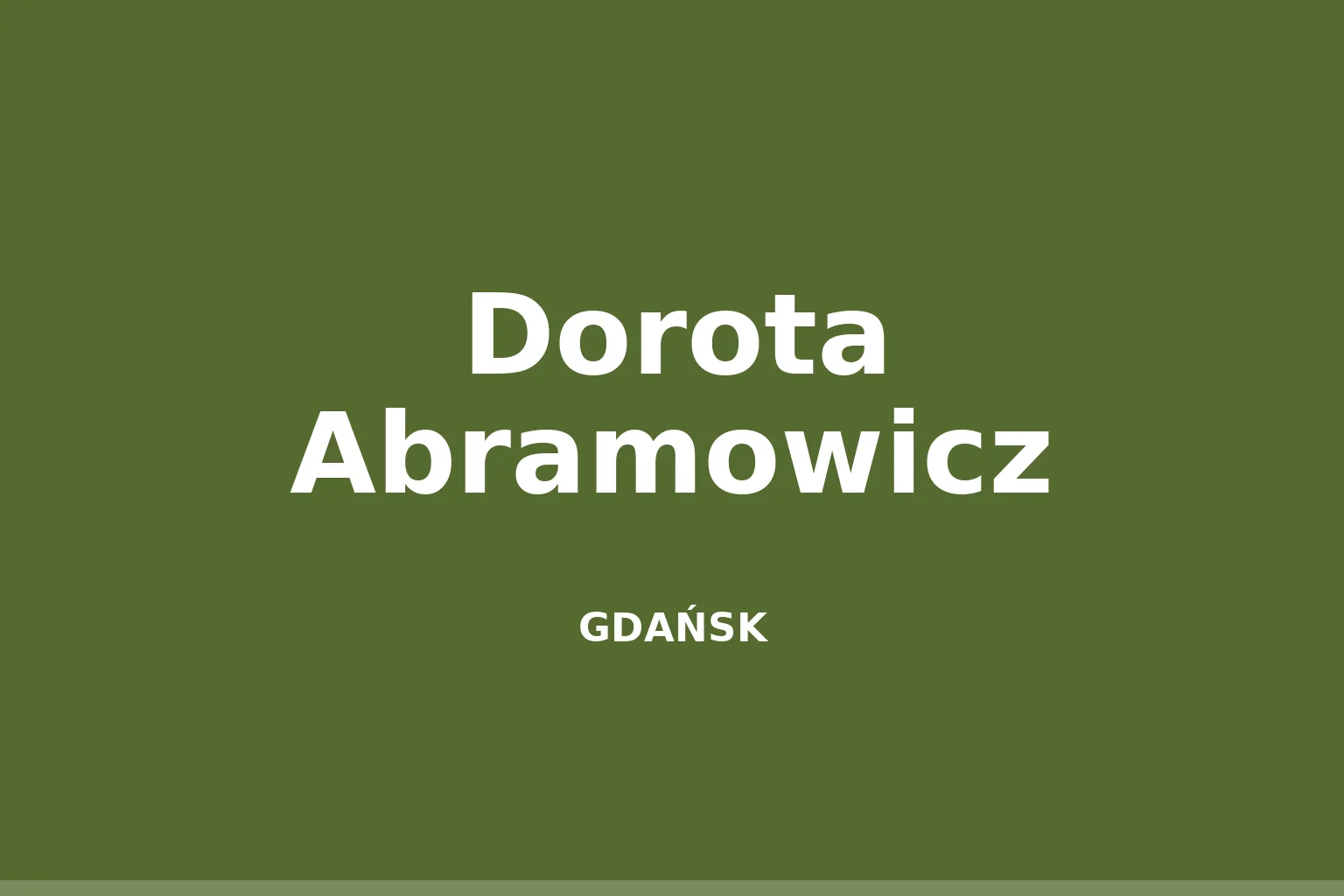 Dorota Abramowicz